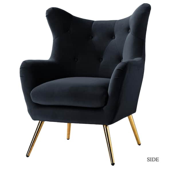 Avianna 29.25" Wide Tufted Velvet Wingback Chair