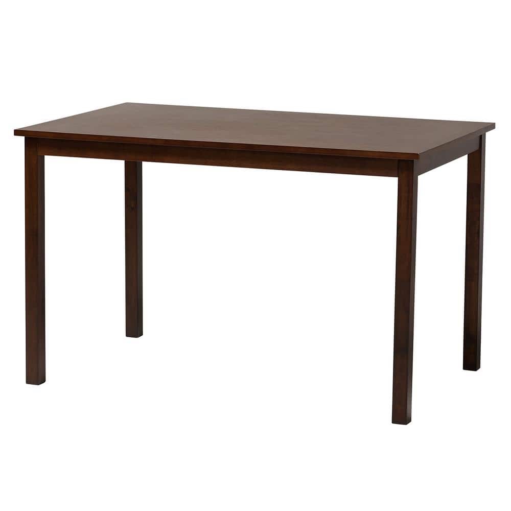 Andrew Dark Brown Wood Dining Table by Baxton Studio