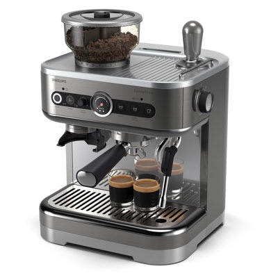 Philips Barista Brew Semi-Automatic Espresso Machine with Frother, 250gr Bean Container