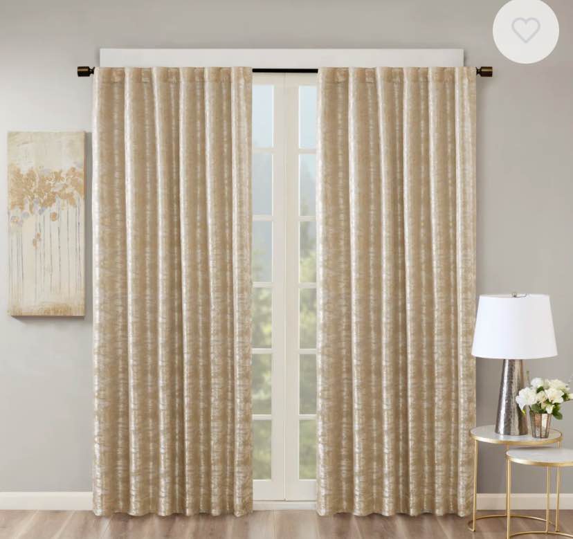 Cassius Damask Total Blackout Thermal Single Curtain Panel