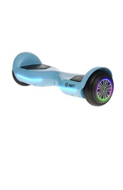 swft - blaze hoverboard w/ 3mi max operating range & 7 mph max speed - sky (blue)