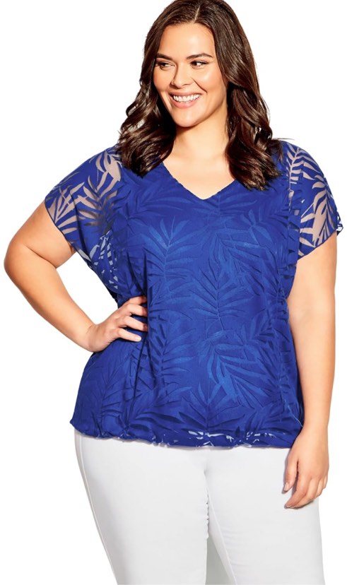 AVENUE Elora Burnout Top