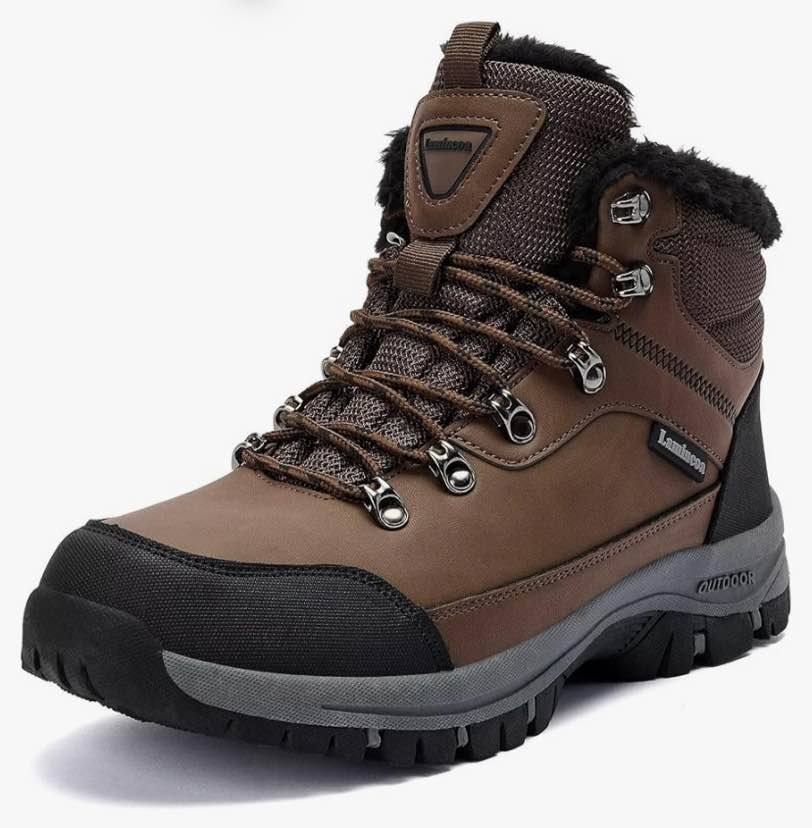 Lamincoa Mens Snow Boots Water Resistant Hiking Boots for Men Non-slip Winter Outdoor Warm Comfort Camping Backpacking Shoe