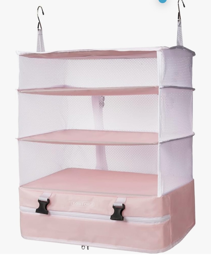 TABITORA Portable Hanging Travel Shelves Bag Packing Cube Organizer Suitcase Storage Large Capacity
