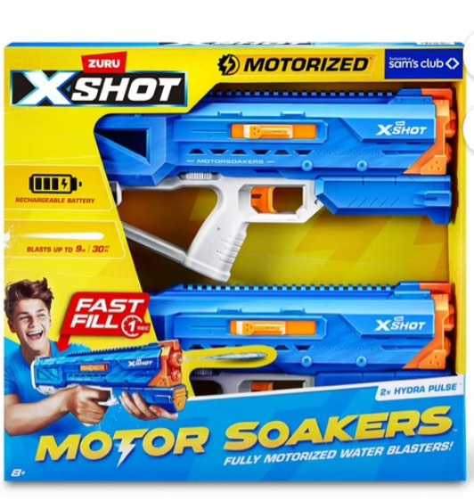 Zuru X-Shot Water Hydra Pulse Motor Soaker, 2 pk.