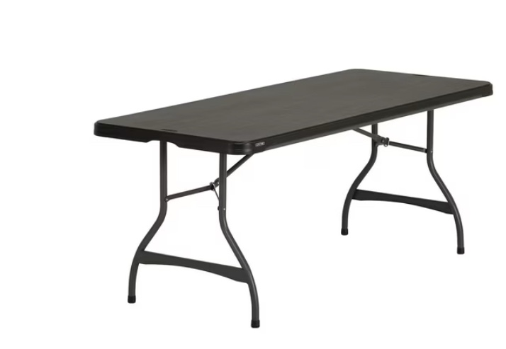 Lifetime Black 6' Nesting Table. Commercial