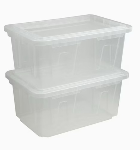Member's Mark 60 Quart Clear Storage Tote,17.2" D x 25.7" W x 12" H,