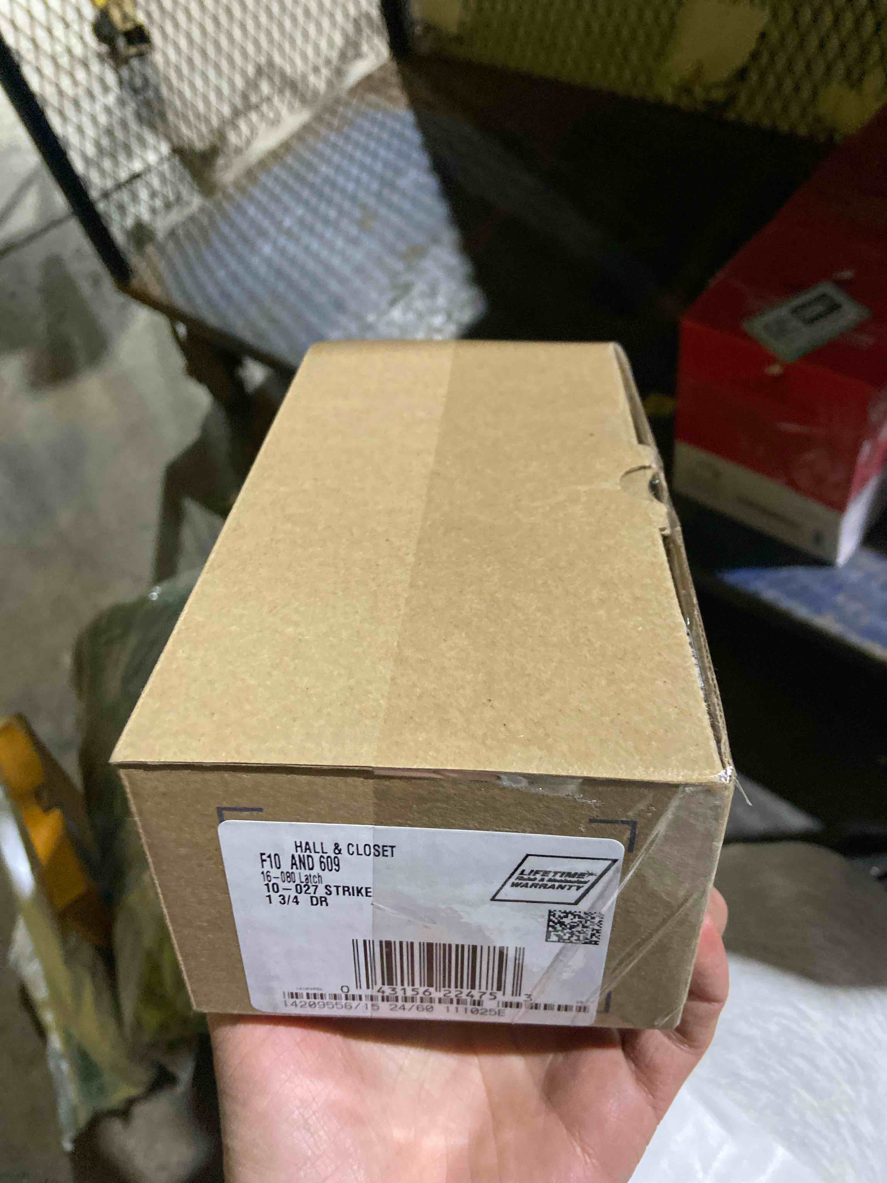 Condition photo showing New/Like New for Schlage F10AND609 Andover Door Knob Hall & Closet Passage Handle, Antique Brass