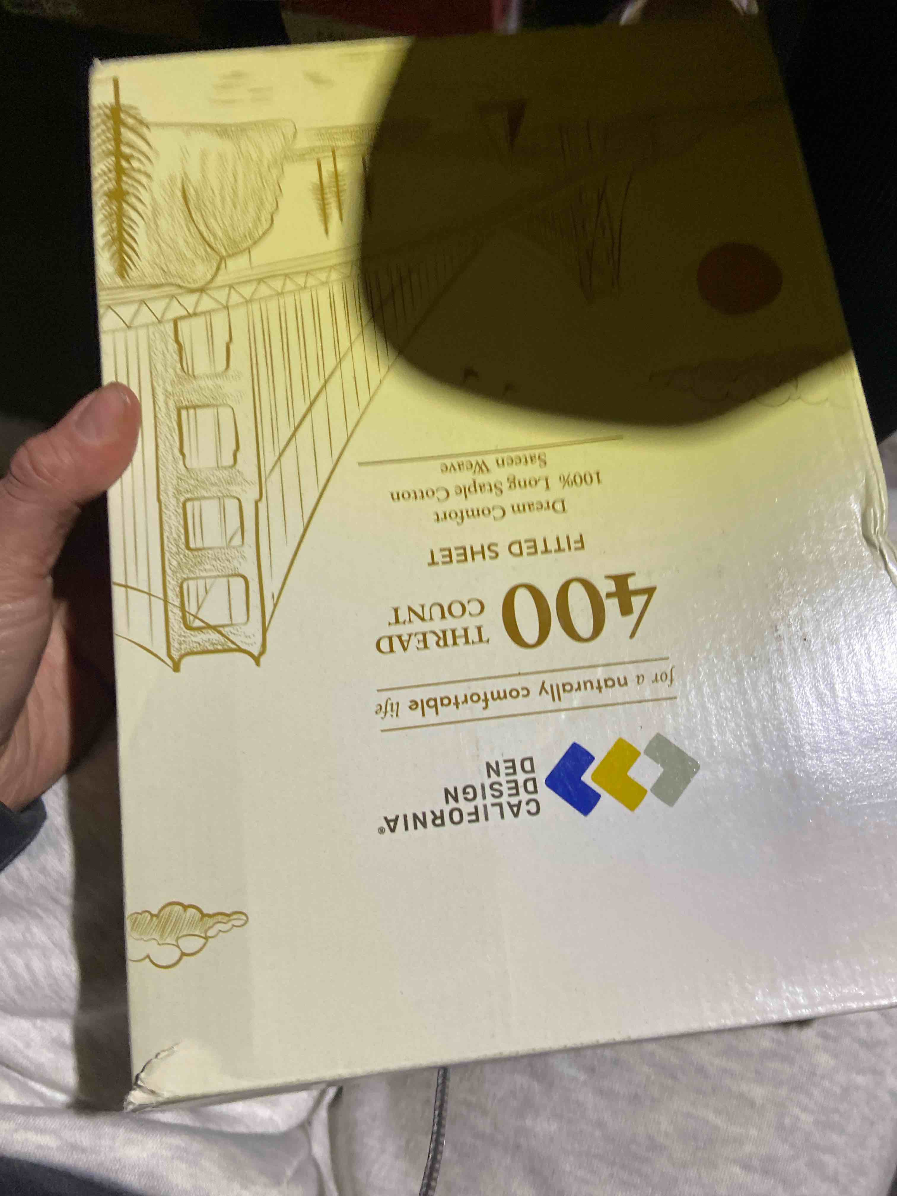 Condition photo showing New/Like New for California Design Den 400 Thread Count 100% Cotton 1 Fitted Sheet Only, Light Grey Queen Fitted Sheet, Long - Staple Combed Pure Natural Cotton Sheet, Soft & Silky Sateen Weave