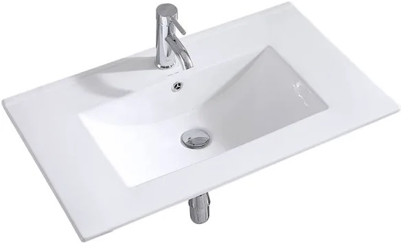 Wonline 18.1'' White Ceramic Rectangular Bathroom Sink