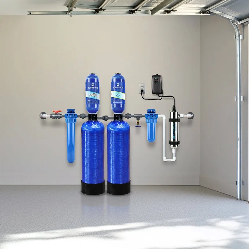 Featured:Aquasana Whole House Well Water Filter | 500K Gallons | UV, Carbon & KDF | Salt-Free Softener Alternative | Install Kit | Tackles up to 99.99% Chlorine, Bacteria, Viruses & Scale | EQ-WELL-UV-PRO-AST (Cage 1)