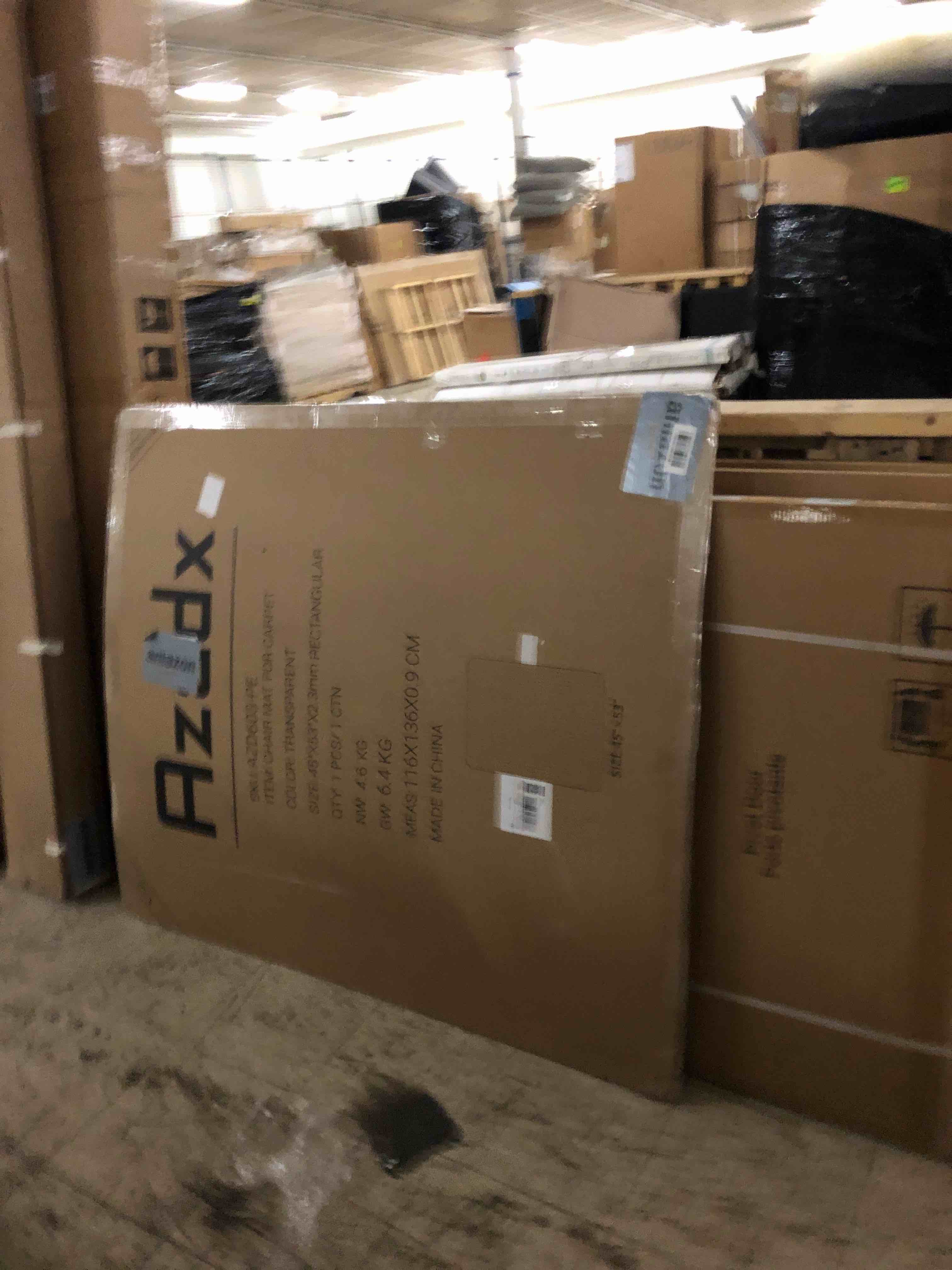 Condition photo showing New/Like New for Office Chair Mat for Carpeted Floors, 45"x53" Heavy-Duty Clear Chair Mat with Lip, Non-Slip Studded Backing, Floor Protector for Low-Pile Carpet, Easy Glide Under Desk Mat
