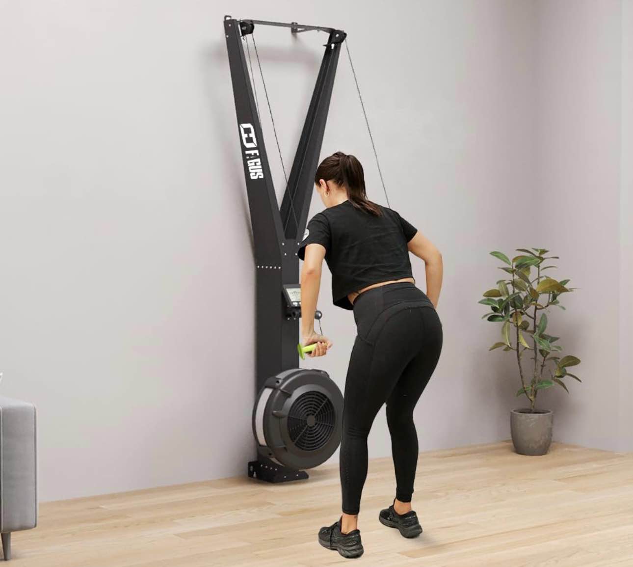 Ski Exercise Machine with Step,Indoor Cardio Training Ski Equipment,Air Resistance Ski Exercise Machine,Skiing Machine with LCD Display