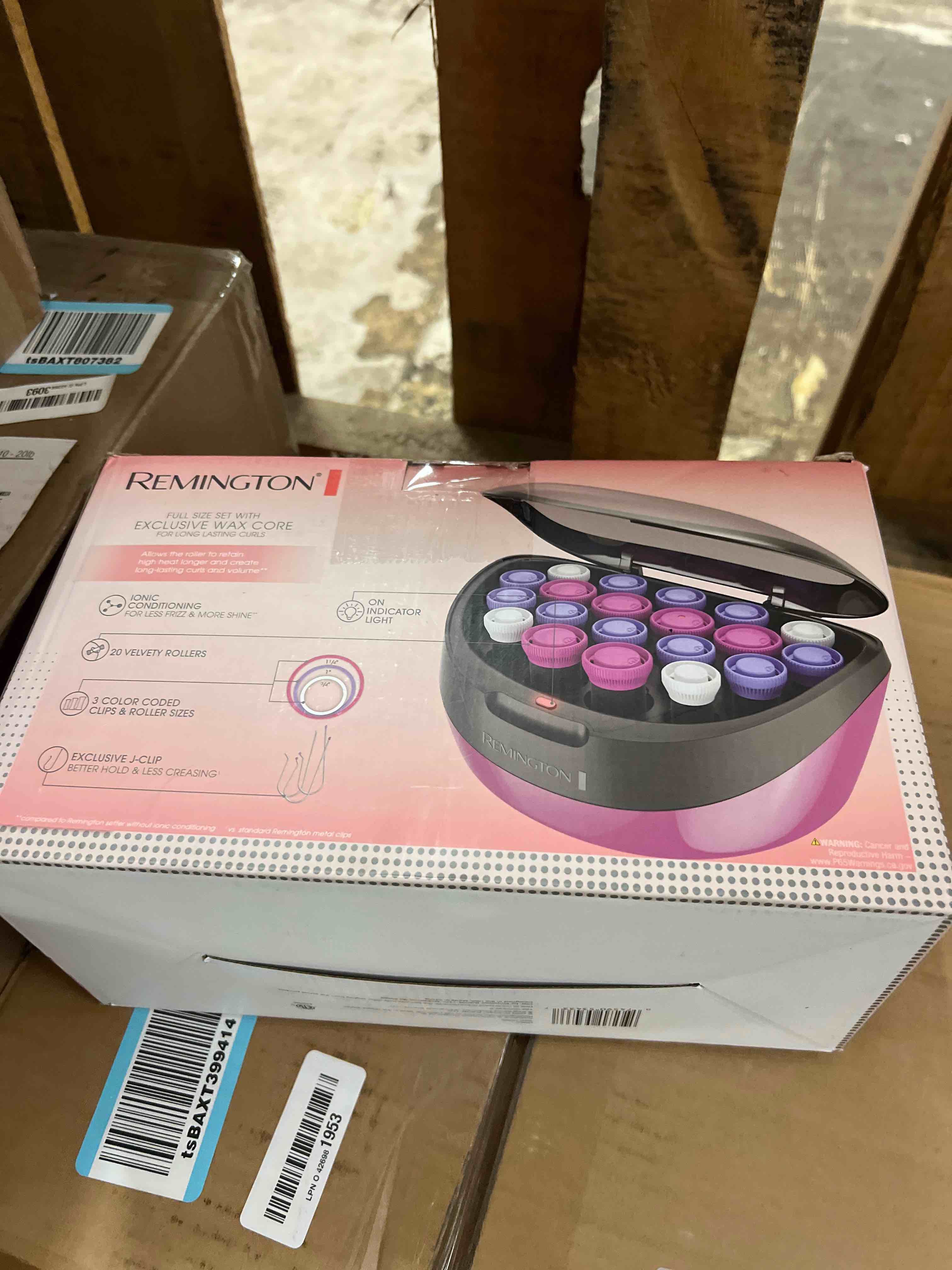 Condition photo showing New/Like New for Remington Ionic Conditioning Hair Setter, 20 Velvet Hair Rollers, 6 Large (1¼''), 10 Medium (1''), 4 Small (¾''), Blowout Style Hair Curlers