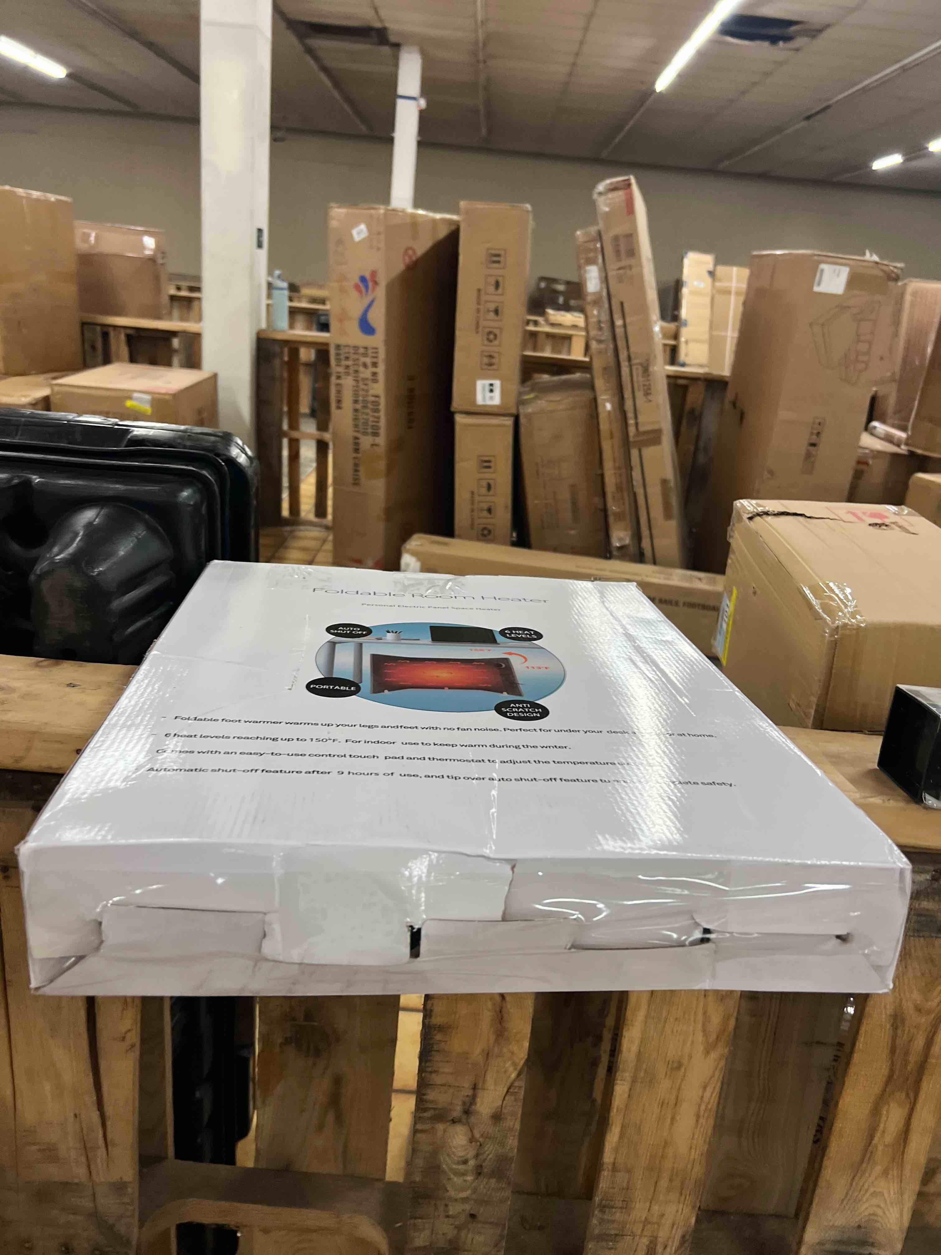 Condition photo showing New/Like New for Under Desk Leg Warmer with Blanket, Foldable Space Heater with Timer & Thermostat, Electric Portable Leg Heater for Indoor Use, Quiet & Small Space Foot Warmer for Office & Home, 4-Fold