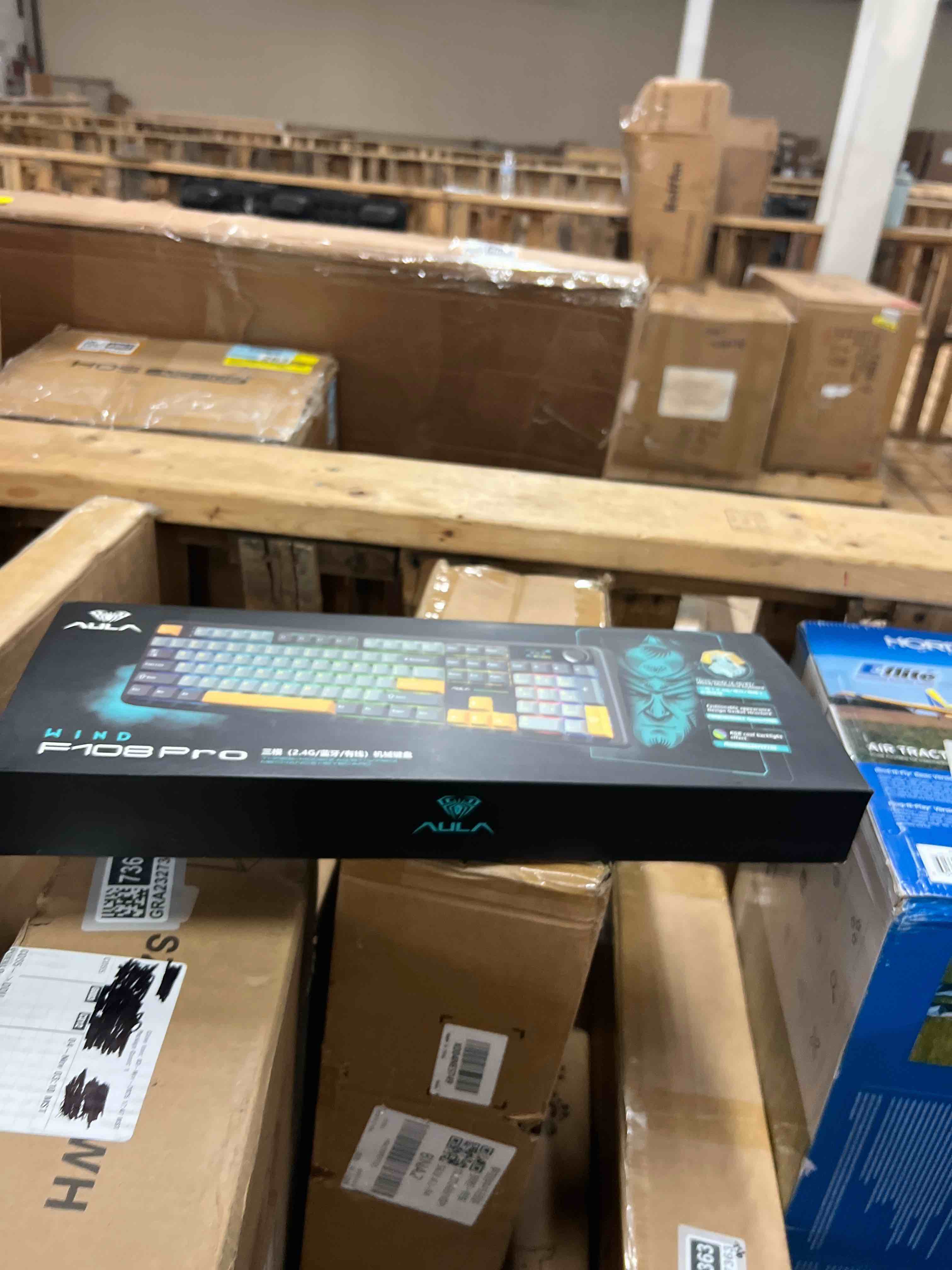 Condition photo showing New/Like New for AULA F108 PRO - Wireless Mechanical Keyboard with Screen & Knob,Full Size Keyboard with 8000mAh Battery,Pre-lubed Switches,Side Printed PBT Keycaps,RGB Backlit Hot Swappable Custom Gaming Keyboards