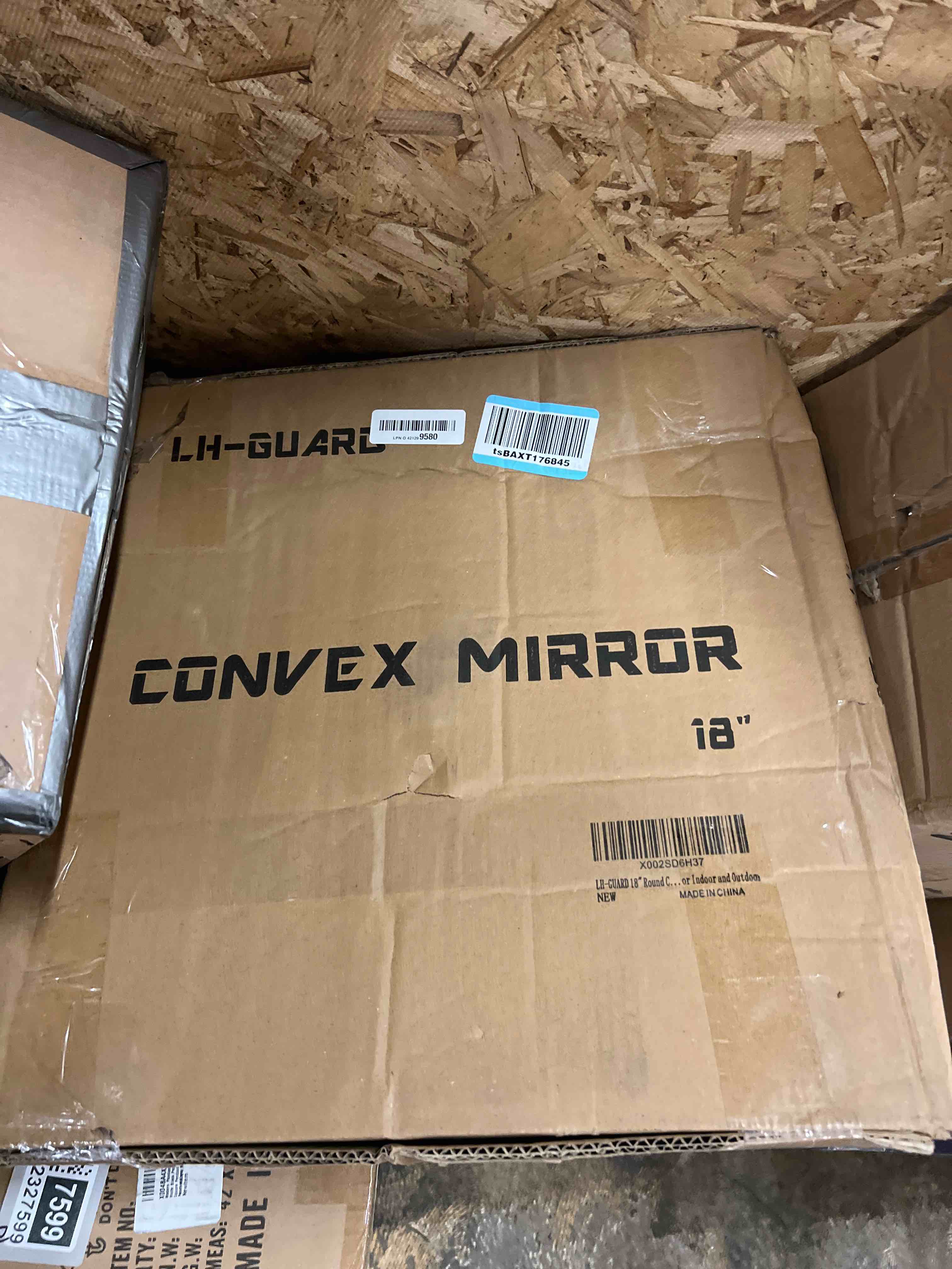 Condition photo showing New/Like New for Convex Mirror - 18" Security Mirror for Business, Garage, Warehouse, Office. 18 Inch Convex Safety Mirror Indoor Outdoor with Clear View Wall-Mounted 18" Indoor