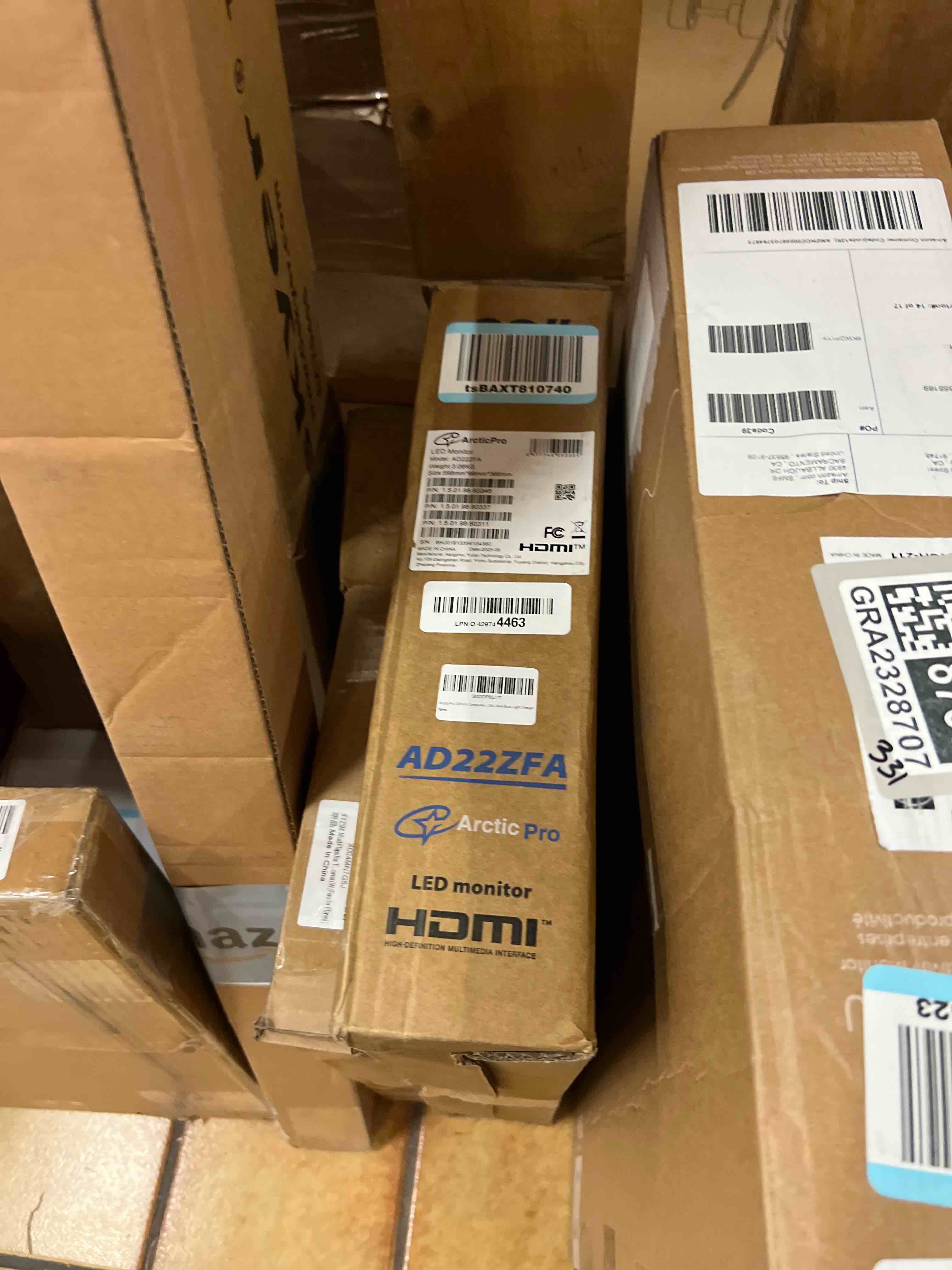 Condition photo showing New/Like New for 22 inch Class Thin Full HD (1920 x 1080p) Computer Monitor, 100Hz Refresh Rate, 99% sRGB, 3-Sided Frameless, Ultra Slim, VESA, LowBlue Mode, Tilt Adjust, HDMI *1, VGA*1 22 inch 22" 100Hz VA