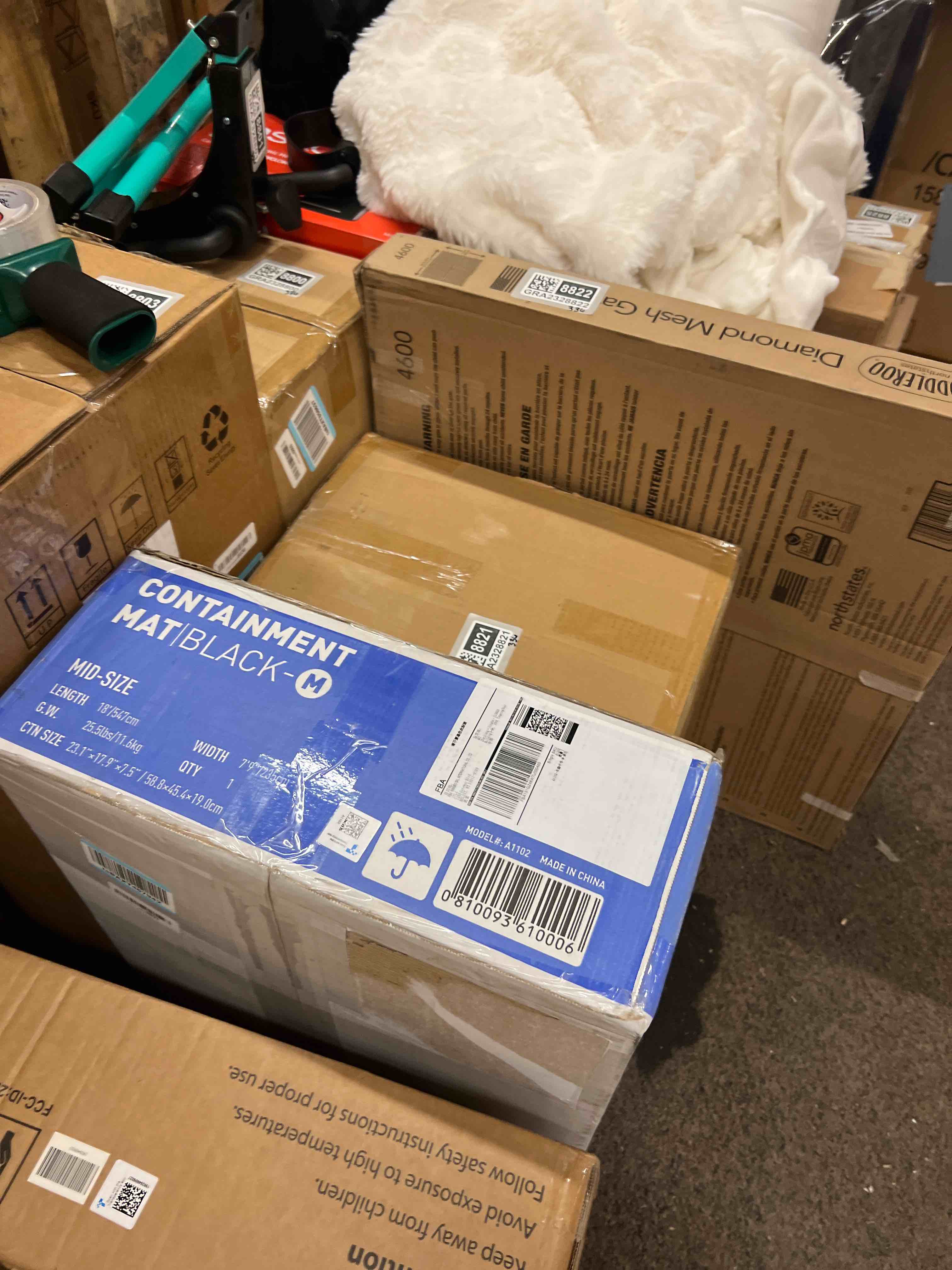 Condition photo showing New/Like New for WELKIN Containment Mat,(7'9" x 18'),Non-Slip Garage Floor Mat - Heavy Duty Waterproof Protection from Snow, Rain and Mud for Cars