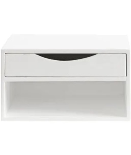 Adeana Poplar Floating Shelf with Drawer