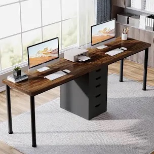 78.7 Inches Two Person Computer Desk With 5 Drawers