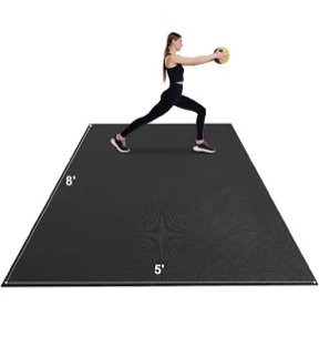 VEVOR Exercise Mat, Non Slip High Density Premium Yoga Mat, Exercise Yoga Mat for Men & Women, Fitness & Exercise Mat with Bag & Carry Strap, for All Types of Home Yoga, Pilate & Floor Workout (8x5ft)