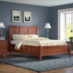Solid Wood Platform Storage Bed by (footboard and platform only)