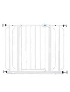Regalo Extra Tall and Wide 2-in-1 Stairway and Hallway Wall Mounted Baby Gate, Bonus Kit, Includes Banister and Wall Mounting Kit