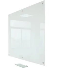 Amazon Basics Magnetic White Dry Erase Glass Board, Frameless, Infinity, 6' x 4'