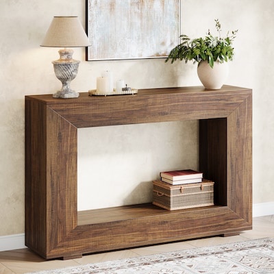 Tribesigns Farmhouse Wood Finished 47.2-in W x 33.9-in H Console table