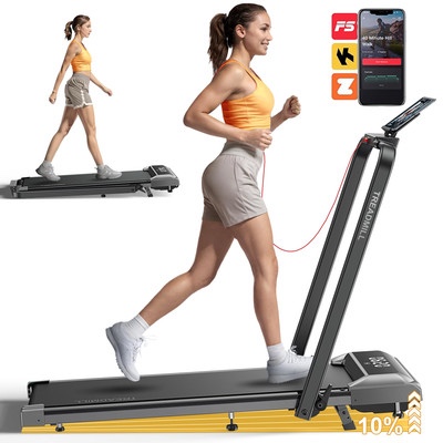 Acezoe Walking Pad Under Desk Treadmill with Incline, 2 in 1 Foldable Treadmill 