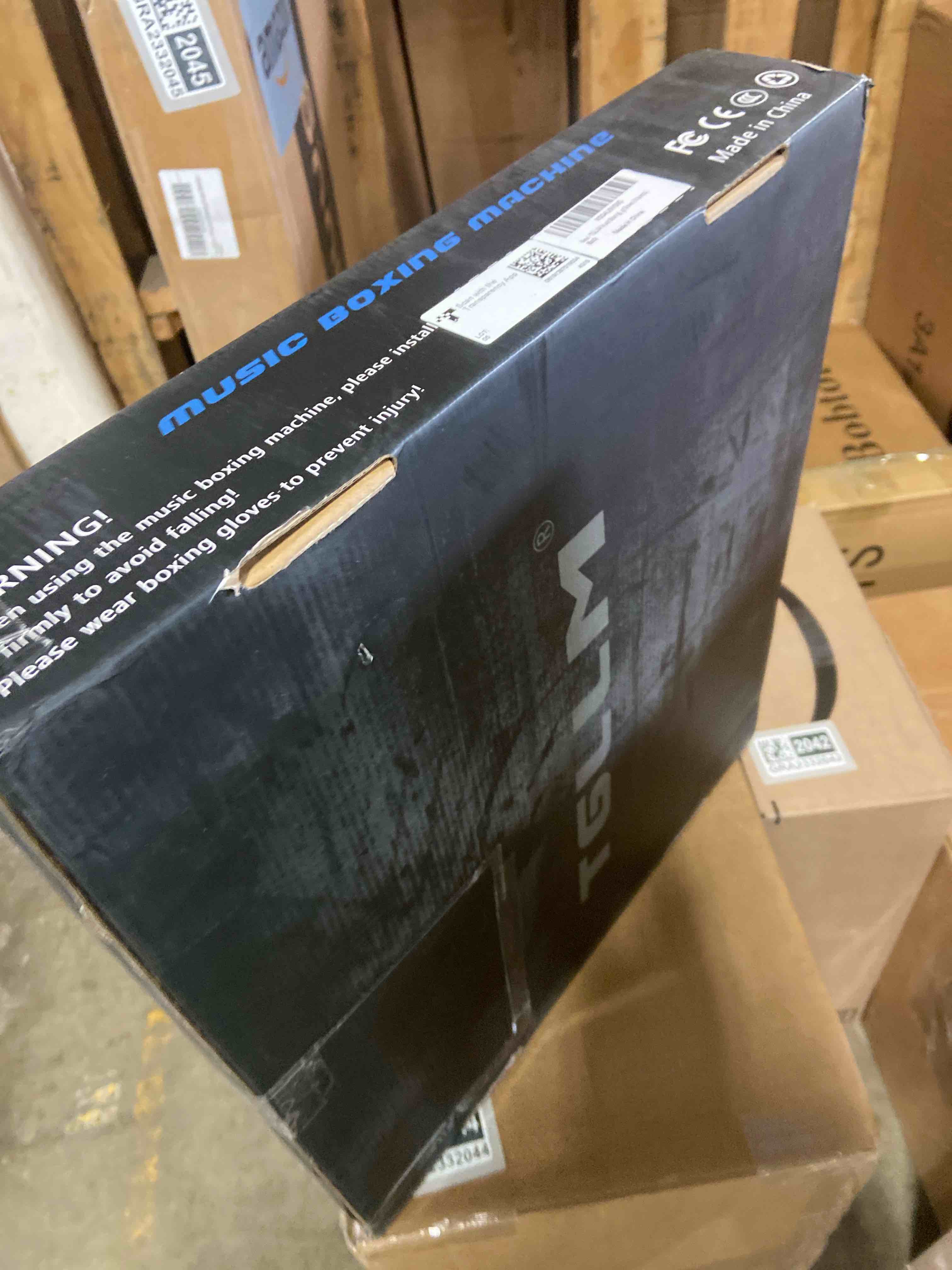 Condition photo showing New/Like New for Music Boxing Machine, Interactive Punching Trainer with Boxing Gloves, Large Size Wall Mounted Electronic Boxing Target for Adult Kids, 9 Modes & 9 Speeds