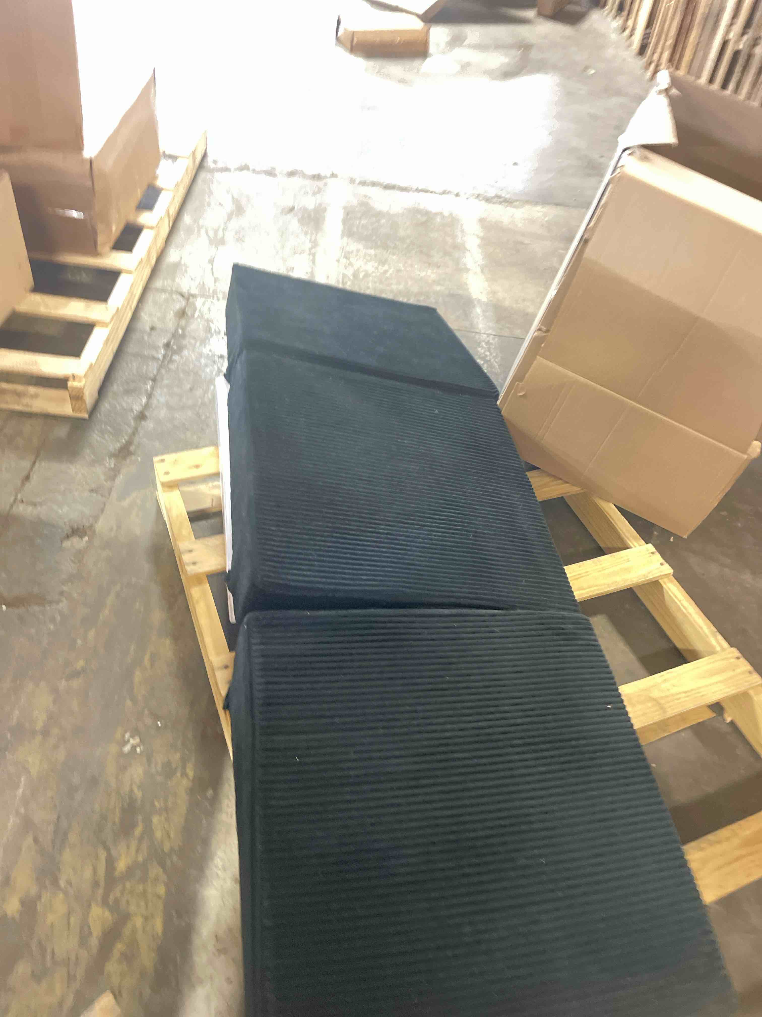 Condition photo showing Good Condition for 6-Inch Tri-Fold Mattress Twin Size - Foldable Futon Sofa Bed with Removable Washable Cover, Folding Memory Foam Futon Mattress | Non-Slip Bottom & Carry Handles for Guest, Camping, Dorm Twin Grey