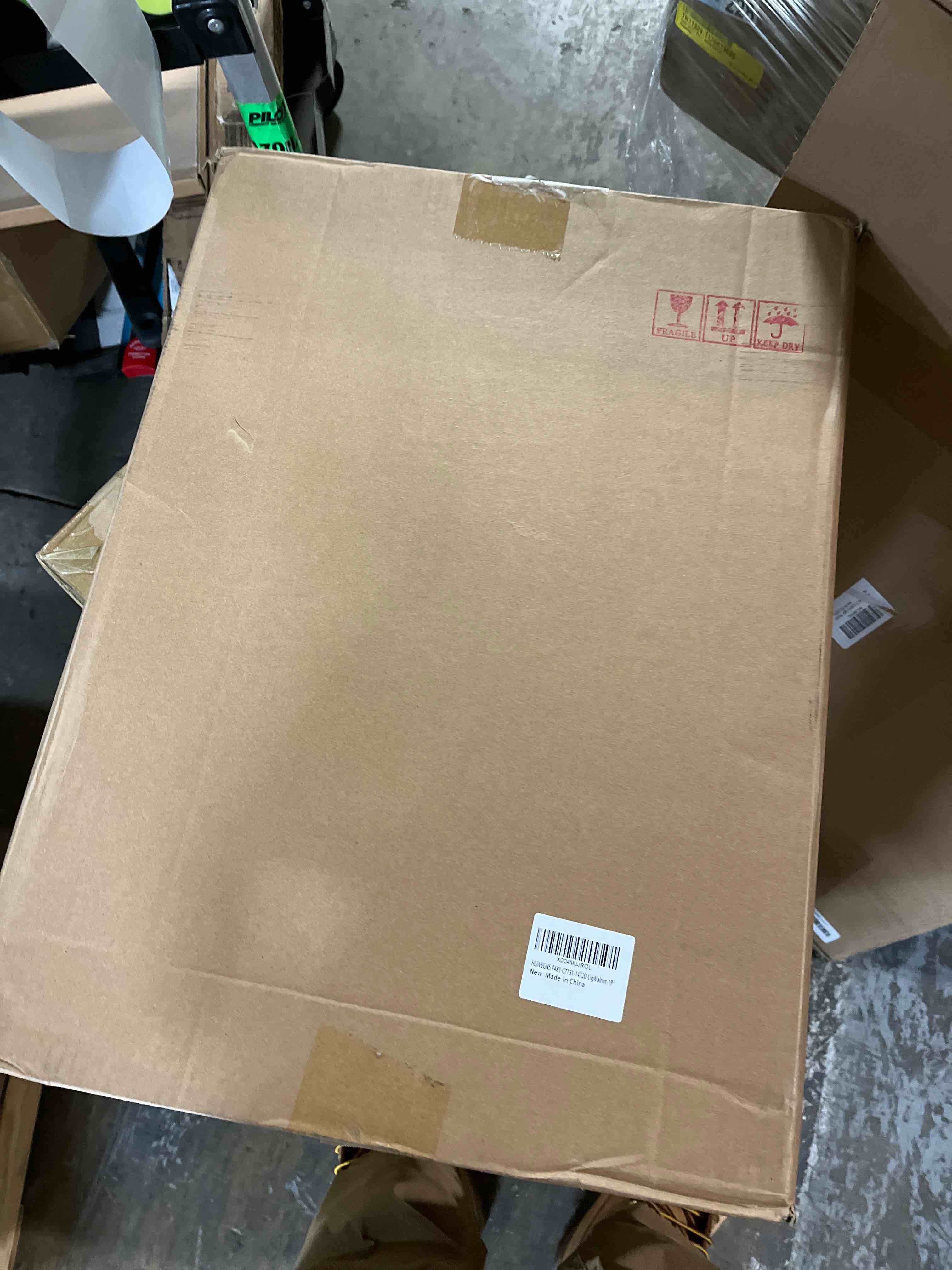 Condition photo showing New/Like New for HLiWEGNS Light Walnut 14x20 - Single Frame - Rustic Woodgrain 14 x 20 Poster Frame with Plexiglass for Wall Gallery Display, 14x20 Picture Frame for Puzzle, Artwork, Photo and Posters Light Walnut 14x20 in