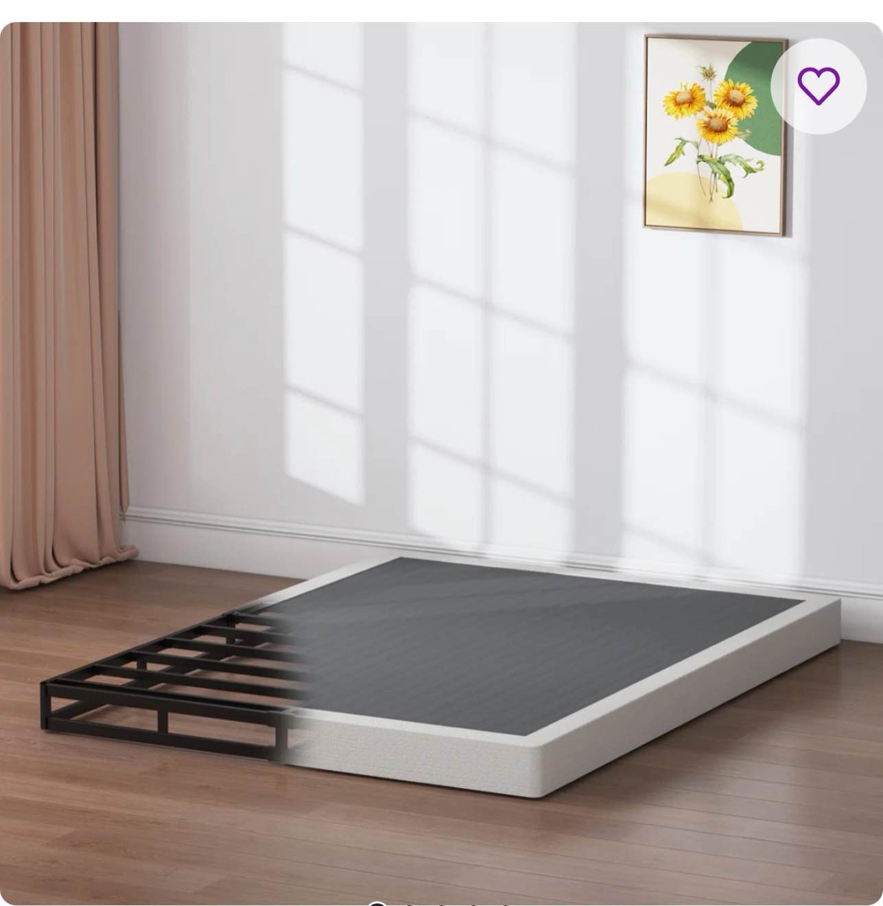 5 inch box spring low profile metal frame heavy duty easy assembly