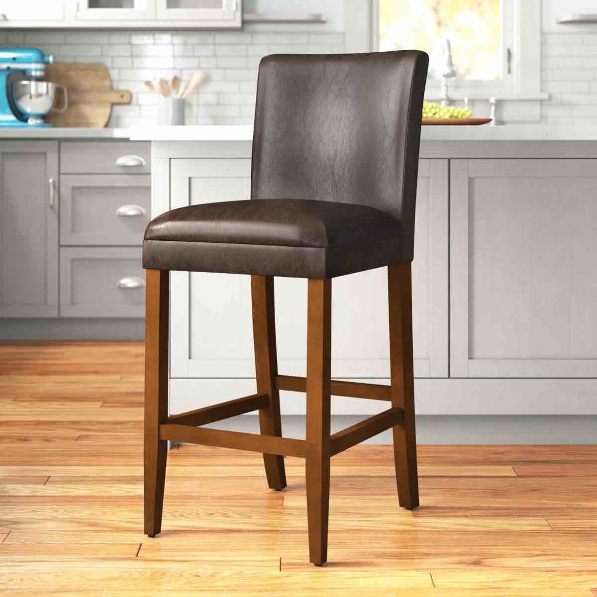 Taib 29" Luxury Faux Leather Bar Stool
