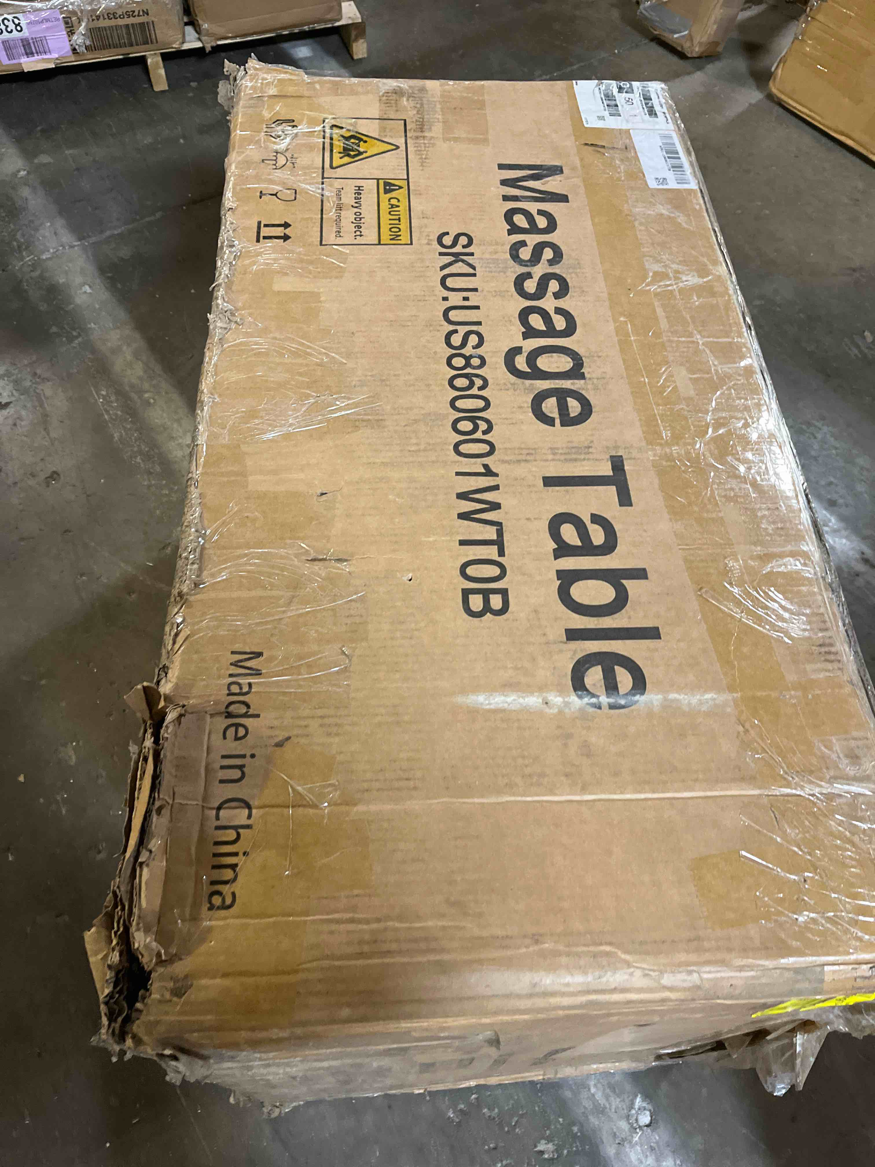 Condition photo showing As Is for Electric Massage Bed with Adjustable Height, Backrest & Leg Rest, Pr(Box 1 of 2)