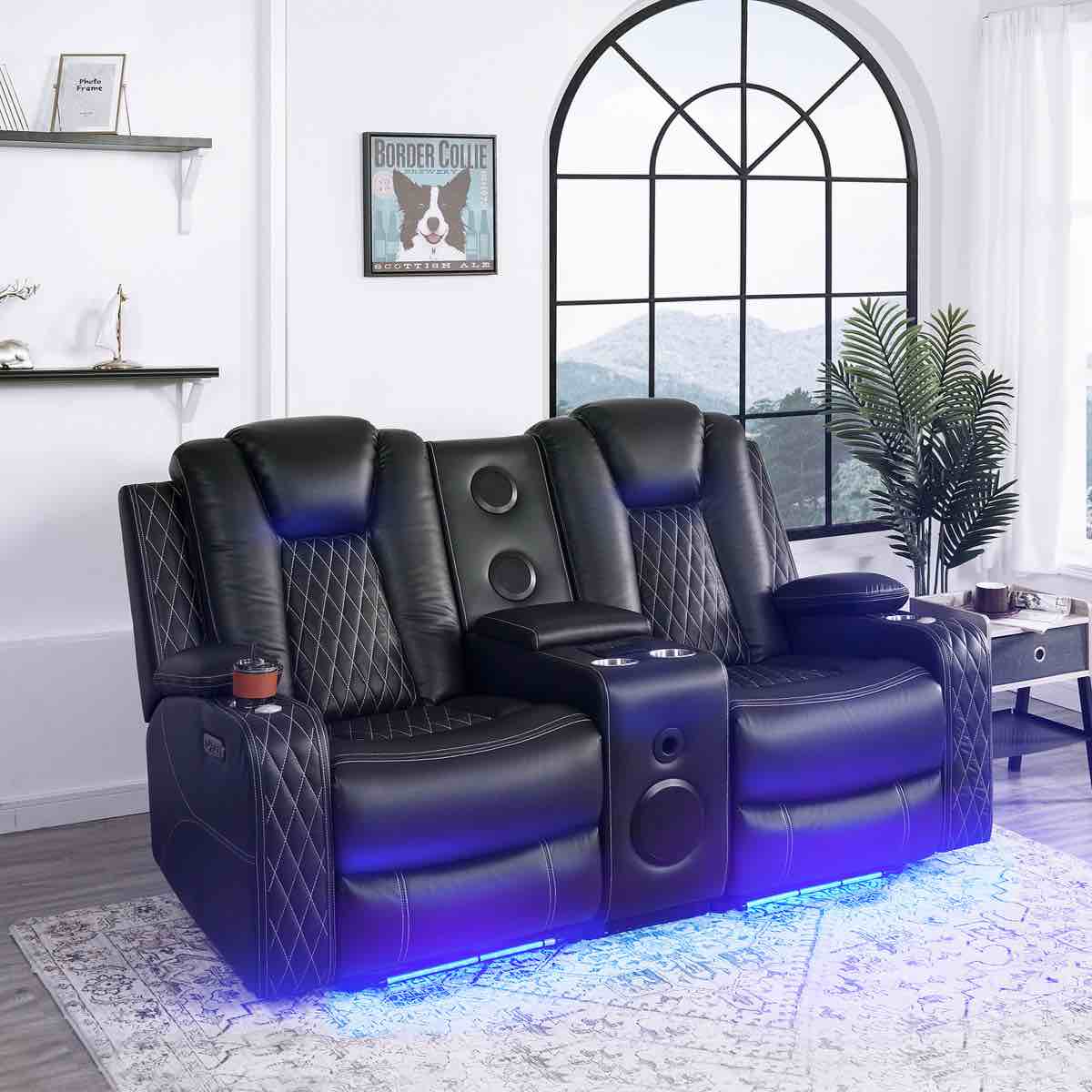 Maaya Wireless Charging Home Theater Seating with Power Recline, Cup Holders, Speakers & USB ports.(incomplete Left Arm Chair)