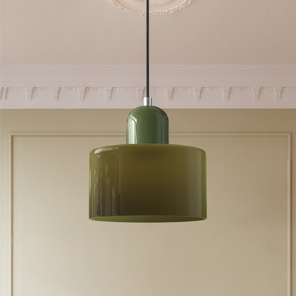 mid century modern glass pendant light