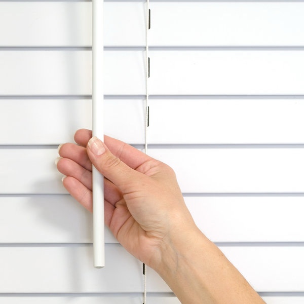 Symple Stuff Room Darkening 2-inch Flat Slat Faux Wood Horizontall