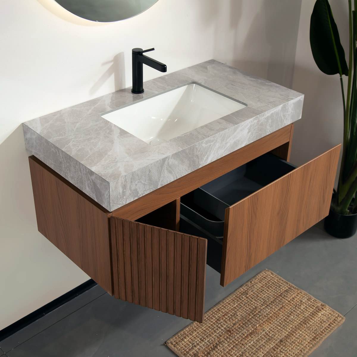 Luxstone Modern Luxury Vanity(CERAMIC TOP NOT INCLUDED)