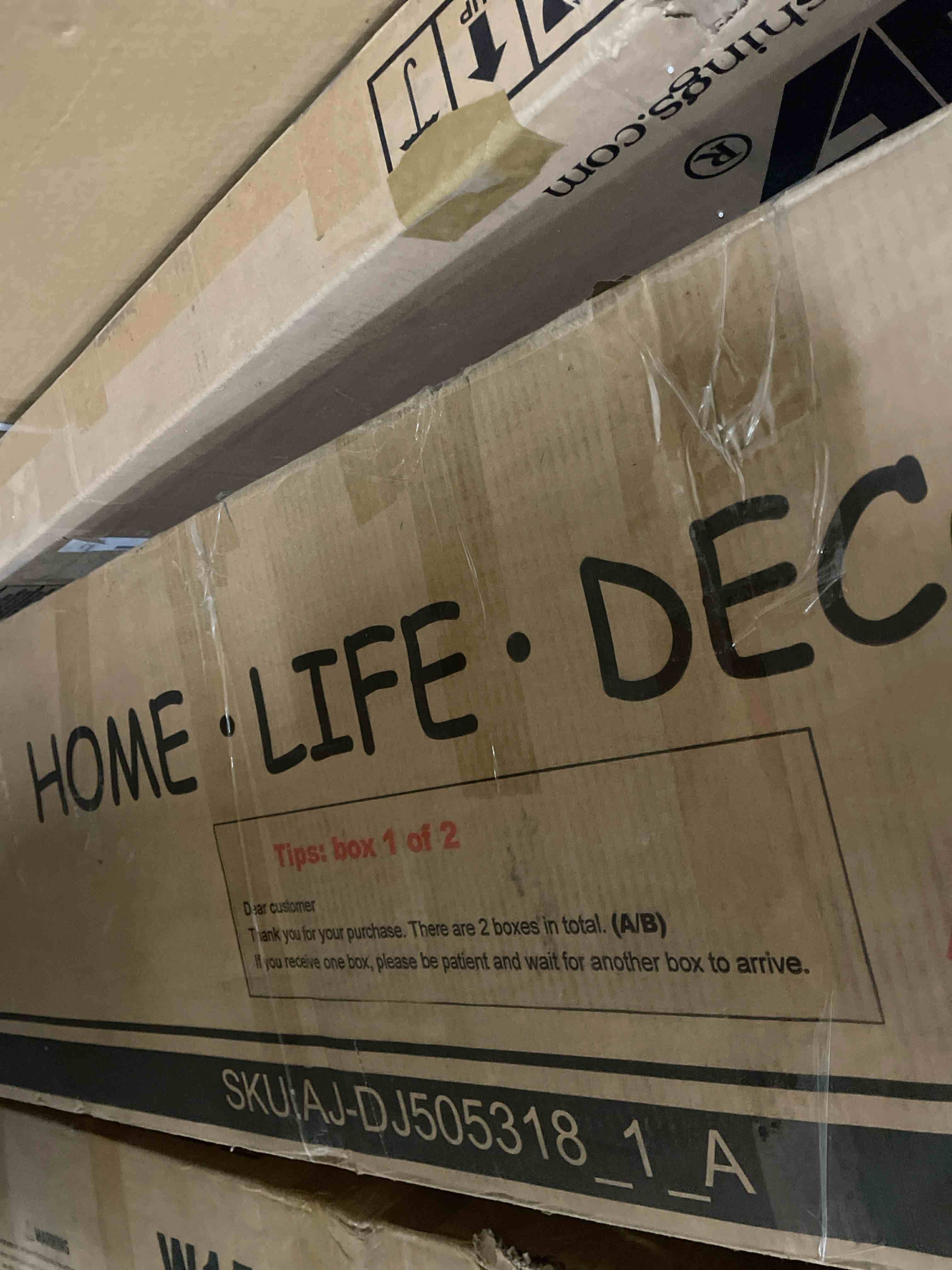 Condition photo showing As Is for Bed Framos with Storage Headboard Queen (only box 1 of 2)