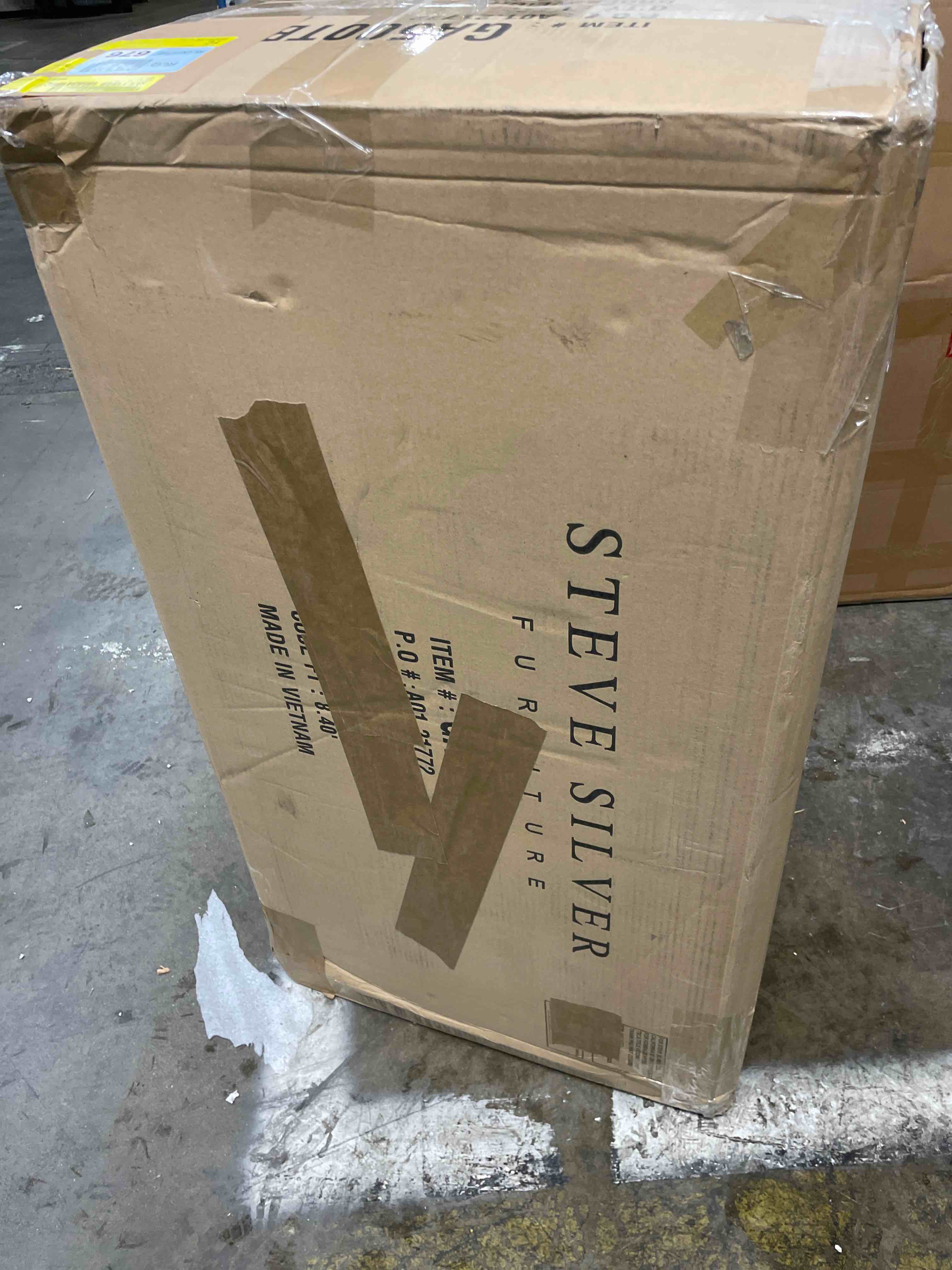 Condition photo showing New/Like New for Garland Caramel Brown Wood 70 in. Trestle Dining Table BASE