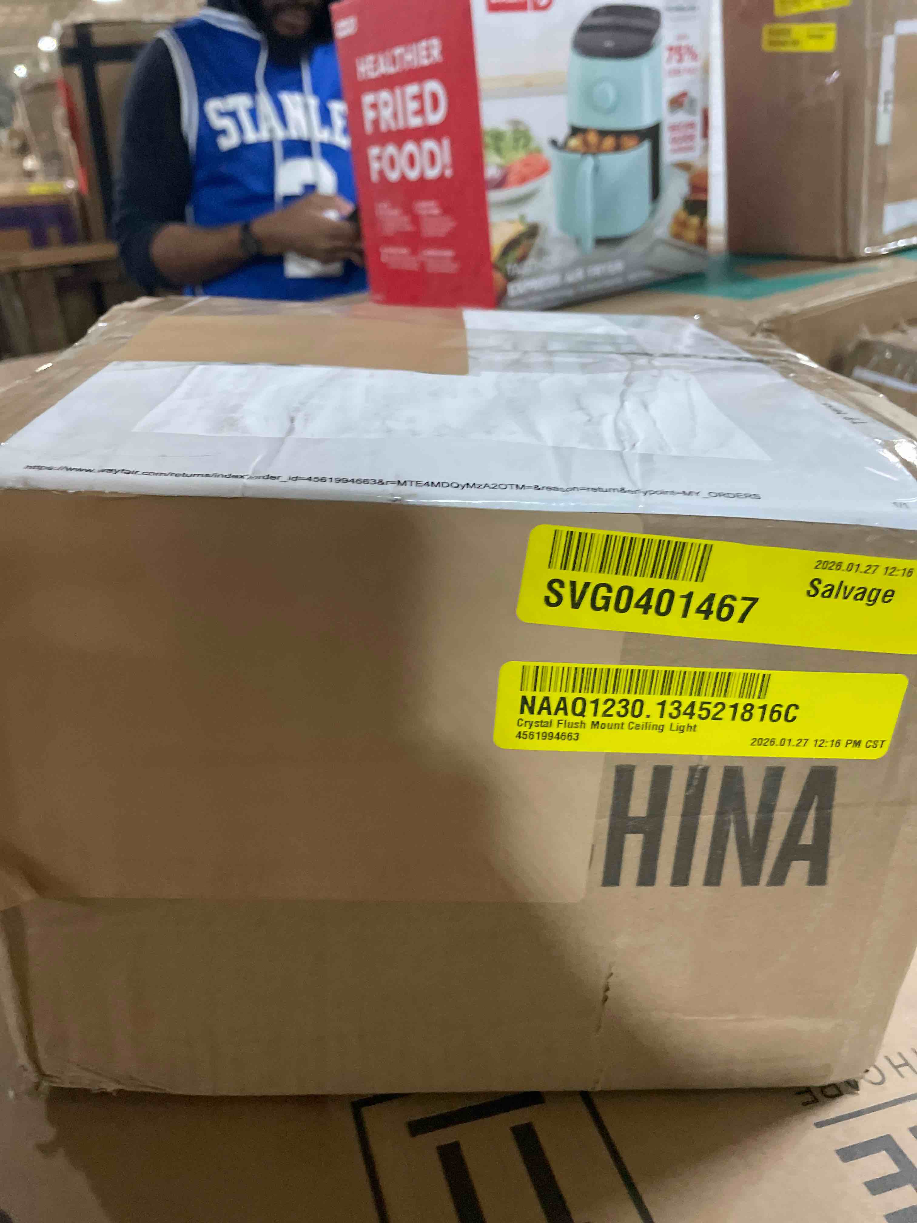 Condition photo showing New/Like New for Crystal Flush Mount Ceiling Light