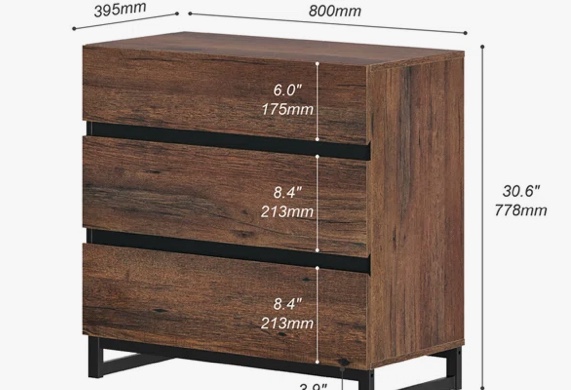 aadam modern wooden dresser for bed