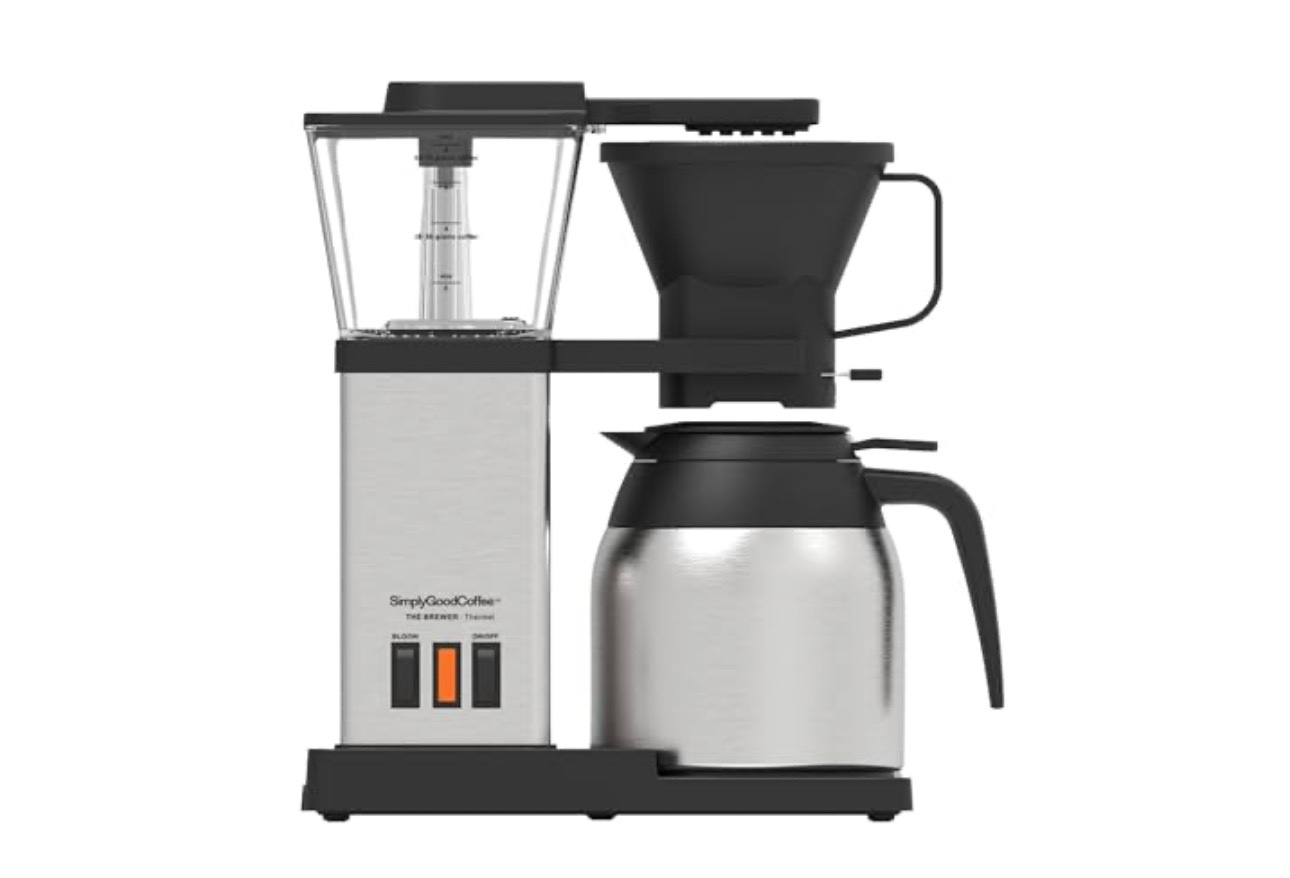 simply good coffee the brewer - thermal. coffee maker/coffee machine. 8 cup automatic drip pour over coffee brewer. easy to use. stainless steel/black