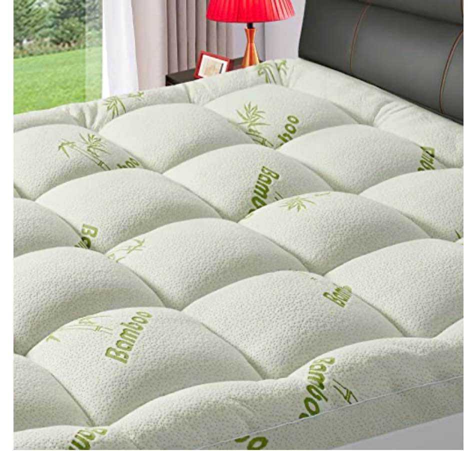 premium viscose made from bamboo king size mattress topper for back pain, 1200 gsm quilted fitted extra thick mattress pad,pillow top mattress cover with deep pocket up to 21 inches?78 * 80inch?