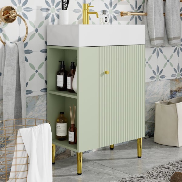 21.6" single bathroom vanity set (sink only)