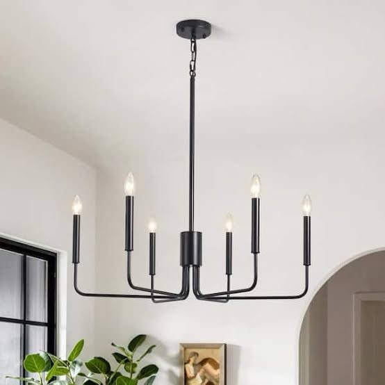 6- light dimmable classic / traditional chandelier