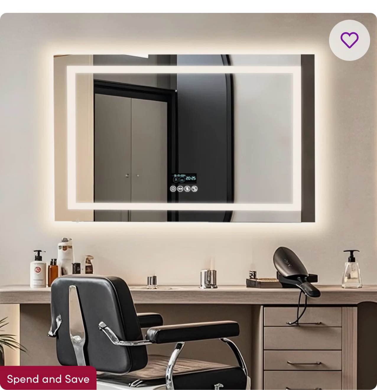 Led Bathroom Mirror With Lights, Wall-mounted With Bluetooth Speaker, Time & Date Display Anti-fog, 3 Color Temperature, Dimmable Brightness, Ip65 Waterproof, Tempered Glass, Frontlit & Backlit